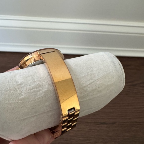 Movado Bold Rose Gold Bangle Watch with Crystal Detail - Picture 3 of 7